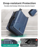BAGSMART Carry On Luggage 22x14x9 Airline Approved, Lightweight luggage with Spinner Wheels, 20 Inch Expandable Hardside Carry On Suitcase with TSA Lock Rolling Travel suitcase Carry - On, Dark Blue