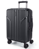 BAGSMART Carry On Luggage 22x14x9 Airline Approved, Lightweight luggage with Spinner Wheels, 20 Inch Expandable Hardside Carry On Suitcase with TSA Lock Rolling Travel suitcase Carry-On, Black