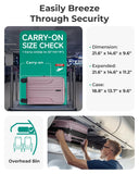 BAGSMART Carry On Luggage 22x14x9 Airline Approved, luggage with Spinner Wheels, 20 Inch Expandable Hardside Carry On Suitcase with TSA Lock Rolling Travel suitcase Carry - On, Pink Lavender