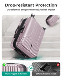 BAGSMART Carry On Luggage 22x14x9 Airline Approved, luggage with Spinner Wheels, 20 Inch Expandable Hardside Carry On Suitcase with TSA Lock Rolling Travel suitcase Carry - On, Pink Lavender