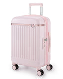 BAGSMART Carry On Luggage 22x14x9 Airline Approved with Spinner Wheels, Travel TSA Approved 100% PC Hard Shell Suitcases, 20 Inch Expandable Luggage with TSA Lock, Atlas Pink