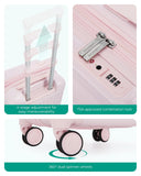 BAGSMART Carry On Luggage 22x14x9 Airline Approved with Spinner Wheels, Travel TSA Approved 100% PC Hard Shell Suitcases, 20 Inch Expandable Luggage with TSA Lock, Atlas Pink