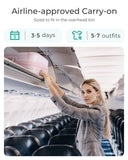 BAGSMART Carry On Luggage 22x14x9 Airline Approved with Spinner Wheels, Travel TSA Approved 100% PC Hard Shell Suitcases, 20 Inch Expandable Luggage with TSA Lock, Atlas Pink