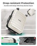 BAGSMART Carry On Luggage 22x14x9 Airline Approved with Spinner Wheels,Lightweight 20 Inch Luggage with TSA Lock,Expandable Hard Shell Carry On Suitcases for Men Women,White