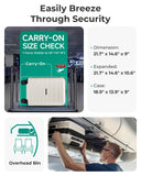 BAGSMART Carry On Luggage 22x14x9 Airline Approved with Spinner Wheels,Lightweight 20 Inch Luggage with TSA Lock,Expandable Hard Shell Carry On Suitcases for Men Women,White