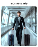 BAGSMART Carry On Luggage 22x14x9 Airline Approved with Spinner Wheels,Lightweight 20 Inch Luggage with TSA Lock,Expandable Hard Shell Carry On Suitcases for Men Women,White