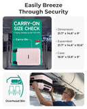 BAGSMART Carry On Luggage 22x14x9 Airline Approved with Spinner Wheels,Lightweight 20 Inch Luggage with TSA Lock,Expandable Hard Shell Carry On Suitcases for Men Women,Pink
