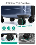 BAGSMART Carry On Luggage 22x14x9 Airline Approved with Spinner Wheels,Lightweight 20 Inch Luggage with TSA Lock,Expandable Hard Shell Carry On Suitcases for Men Women,Dark Blue