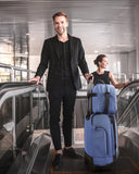 BAGSMART Carry - On Luggage Airline Approved, 20 inch Expandable Suitcase with Duffel bag, Softside Lightweight Suitcases with Spinner Wheels, Blue