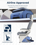 BAGSMART Carry - On Luggage Airline Approved, 20 inch Expandable Suitcase with Duffel bag, Softside Lightweight Suitcases with Spinner Wheels, Blue