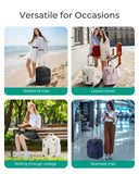 BAGSMART Carry on Luggage with Wheels, 16 - inch Underseat Travel Suitcase Airline approved, Lightweight Softside Carry - on Luggage for Airplanes Women Overnight Rolling Bags for Short Trip, Baby Pink