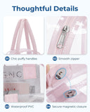 BAGSMART Clear Bag for Stadium Events 12 x 6 x12, Clear Crossbody Bag Tote for Women with Two Ways to Install the Adjustable Strap for Travel, Festival