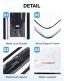 BAGSMART Clear Toiletry Bag, 2 Pack TSA Approved Travel Toiletry Bag Carry on Travel Accessories Bag Airport Airline Quart Size Bags Water Repellent Makeup Cosmetic Bag for Women (Black - 2pcs)