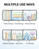 BAGSMART Clear Toiletry Bag, 2 Pack TSA Approved Travel Toiletry Bag Carry on Travel Accessories Bag Airport Airline Quart Size Bags Water Repellent Makeup Cosmetic Bag for Women (Black - 2pcs)