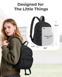 BAGSMART College Laptop Backpack, Mini Backpack for Women, Lightweight Small Backpack Purse, Bookbag for Work College, Water Resistant, Baby Pink