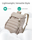 BAGSMART College Laptop Backpack, Opening Travel Backpack for Women, Outdoor Backpack for 15.6 Inch Laptop, Camel