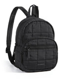 BAGSMART College Laptop Backpack, Travel Backpack for Women, Quilted Casual Daypack, Water-Resistant Bookbag, Mini-9.7 inch, Classic Black