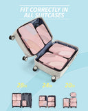 BAGSMART Compression Packing Cubes, 4 Set Travel Packing Cubes for Carry on Suitcases, Compression Suitcase Organizers Bag Set & Travel Cubes for Luggage, Lightweight Packing Organizers Baby Pink