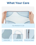 BAGSMART Compression Packing Cubes for Travel, Compressible Luggage Organizer for Cruise Ship, Lightweight Travel Essentials 6 - Pack 1L+2M+2S+1Shoe Bag, Sky Blue