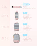 BAGSMART Compression Packing Cubes for Travel, Lightweight Luggage Organizer Bags, Durable Space Saver Bags Travel Essentials, 6 Set