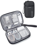 BAGSMART Cord Organizer Travel Cable Organizer Bag Tech Electronic Organizer Travel Case, Travel Essentials for Charger, Cable, Phone, Flash drive, Single Layer - Black