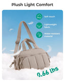 BAGSMART Crossbody Bags for Women, 6.8L Lightweight Cross Body Travel Purse for Women, Puffy Shoulder Bag, Water - resistant, Camel