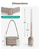 BAGSMART Crossbody Bags for Women, Puffer Small Crossbody Purses with RFID Blocking Slots, Puffy Handbags Shoulder Travel Purse, Brown