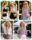 BAGSMART Crossbody Bags for Women, Puffer Small Crossbody Purses with RFID Blocking Slots, Puffy Handbags Shoulder Travel Purse, Brown