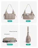 BAGSMART Crossbody Bags for Women, Small Puffer Purses for Women Daily/Travel, 6L Cute Fluffy Hobo Bag with Adjustable Strap