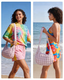 BAGSMART Crossbody Hobo Bag for Women with Adjustable Strap, Quilted Puffy Purses for Women Fluffy Compact Shoulder Handbag