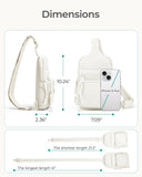 BAGSMART Crossbody Sling Bags for Women, Small Crossbody Purse Fanny Packs with Adjustable Strap, Sling Backpck for travel - Beige