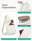 BAGSMART Crossbody Sling Bags for Women, Small Crossbody Purse Fanny Packs with Adjustable Strap, Sling Backpck for travel - Beige