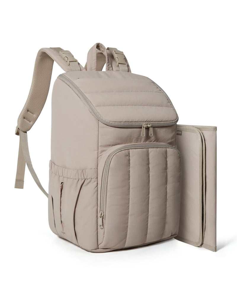 BAGSMART Diaper Bag Backpack, Large Baby Diaper Bag, Quilted Puffy Baby Bag for Mom with Quick - access Insulated Pockets, Lightweight Versatile Travel Backpack