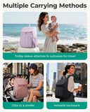 BAGSMART Diaper Bag Backpack, Large Baby Diaper Bag, Quilted Puffy Baby Bag for Mom with Quick - access Insulated Pockets, Lightweight Versatile Travel Backpack