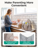 BAGSMART Diaper Bag Tote, Large Baby Bags for Mom, Hospital Bag for Labor Delivery, Lightweight Puffy Maternity Travel Tote with Changing Pad & Pacifier Case