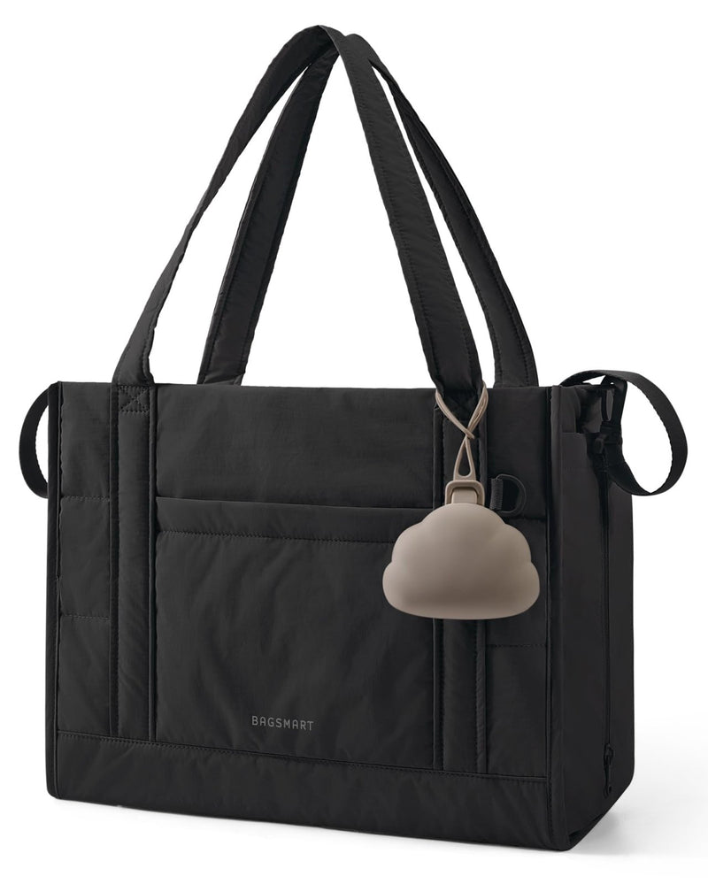 BAGSMART Diaper Bag Tote Puffer Tote Bag Lightweight Baby Bag with Insulated Pockets, Pacifier Case Stylish Multifunctional Hospital Bag for Labor and Delivery,Travel,Work
