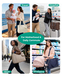 BAGSMART Diaper Bag Tote Puffer Tote Bag Lightweight Baby Bag with Insulated Pockets, Pacifier Case Stylish Multifunctional Hospital Bag for Labor and Delivery,Travel,Work