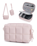 BAGSMART Digital Camera Case, Protective Puffy Camera Case with 2 Carrying Ways, Lightweight & Waterproof Small Camera Bag for Canon PowerShot G7X Mark II/III/Sony DSCW800/DSCW830 - Pink