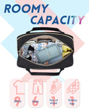 BAGSMART Duffle Bag 37L Large Carry On Weekender Overnight Bag with Wet Pocket , Laptop Compartment And Shoes Bag for for Women, Travel, Business Trips, Sports(Black)