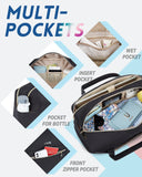 BAGSMART Duffle Bag 37L Large Carry On Weekender Overnight Bag with Wet Pocket , Laptop Compartment And Shoes Bag for for Women, Travel, Business Trips, Sports(Black)