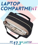 BAGSMART Duffle Bag 37L Large Carry On Weekender Overnight Bag with Wet Pocket , Laptop Compartment And Shoes Bag for for Women, Travel, Business Trips, Sports(Black)