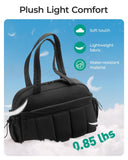 BAGSMART Duffle Bag for Travel, Gym Bag for Women with Wet Pocket, Carry on Weekender Bags for Women, Water Resistant Travel Bag Duffel Bag, Black