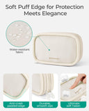 BAGSMART Electronics Organizer Travel Case, Cord Organizer for Women, Travel Cable Bag (Beige)