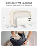 BAGSMART Electronics Organizer Travel Case, Cord Organizer for Women, Travel Cable Bag (Beige)