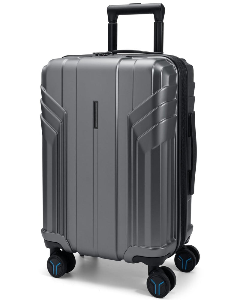 BAGSMART Expandable Carry On Luggage 22x14x9 Airline Approved, 1OO% PC Lightweight Hard Shell Suitcase, 20 Inch Travel Luggage with Spinner Wheels, Waterproof Rolling Suitcase, Gray…