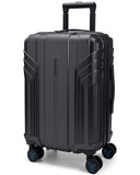 BAGSMART Expandable Carry On Luggage 22x14x9 Airline Approved, 1OO% PC Lightweight Hard Shell Suitcase, 20 Inch Travel Luggage with Spinner Wheels, Waterproof Rolling Suitcase, Black