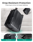 BAGSMART Expandable Carry On Luggage 22x14x9 Airline Approved, 1OO% PC Lightweight Hard Shell Suitcase, 20 Inch Travel Luggage with Spinner Wheels, Waterproof Rolling Suitcase, Black