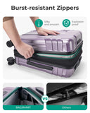 BAGSMART Expandable Carry On Luggage 22x14x9 Airline Approved, 20 Inch Travel Luggage with Spinner Wheels, Lightweight Hard Shell Suitcase Carry on Lavender Purple