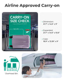 BAGSMART Expandable Carry On Luggage 22x14x9 Airline Approved, 20 Inch Travel Luggage with Spinner Wheels, Lightweight Hard Shell Suitcase Carry on Lavender Purple
