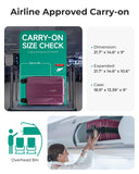 BAGSMART Expandable Carry On Luggage 22x14x9 Airline Approved, 20 Inch Travel Luggage with Spinner Wheels, Lightweight Hard Shell Suitcase Carry on Purplish Red